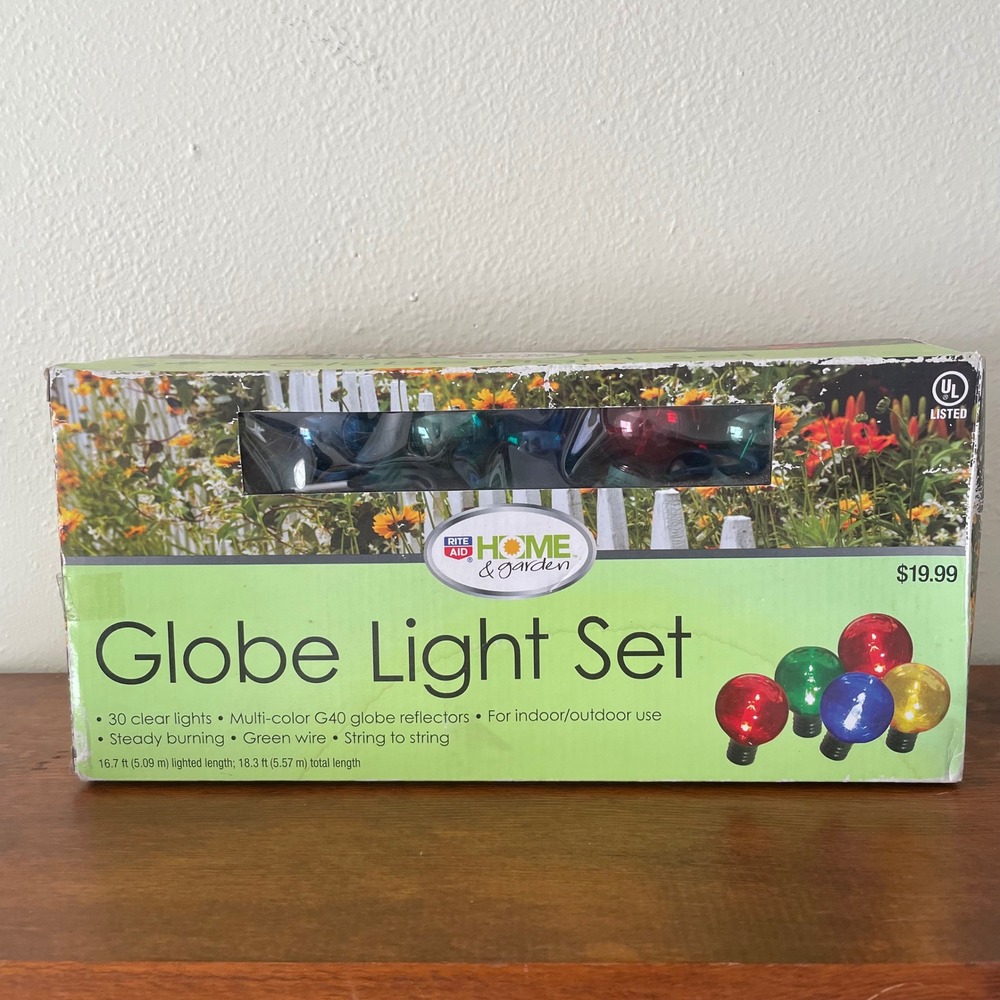 30 LED‎ G40 Globe Lights Christmas Holidays Indoor/Outdoor Connect End To End